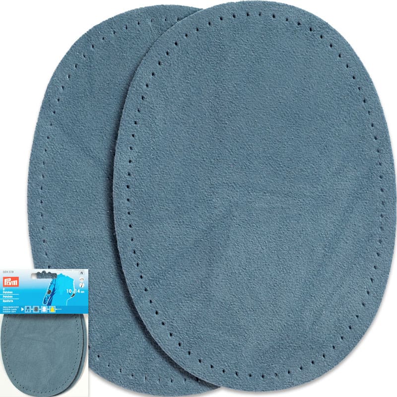 Albuelapper Fløyel - Tykkelse 0,75 mm - 9,5 x 14,5 cm , Dongeriblå