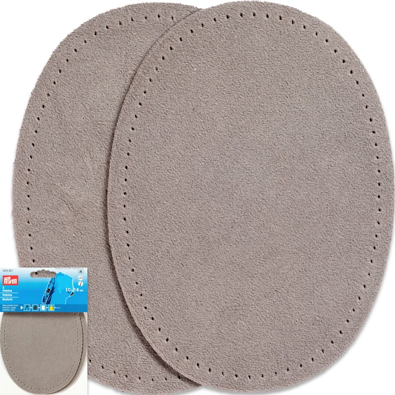 Albuelapper Fløyel - Tykkelse 0,75 mm - 9,5 x 14,5 cm , Lys grå
