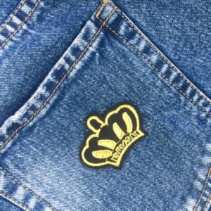 Dronningkrone gull Strykemerke bukser