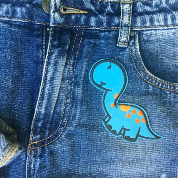 Blå dinosaur Strykemerke bukser