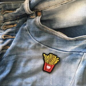 Pommes Frites hjerte Strykemerke bukser