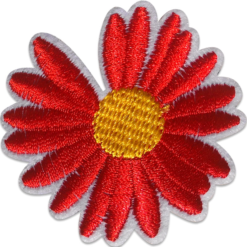 Blomst Gerbera - Strykemerke - Rød