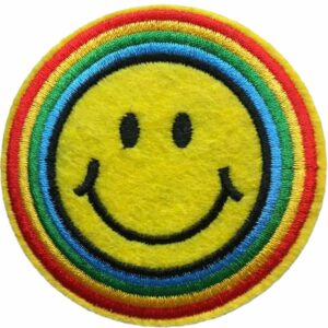 Smilefjes regnbue Strykemerke