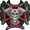 Hodeskalle motor og flammer (Sys fast)