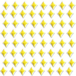 Små gule dekorasjoner Strykemerker