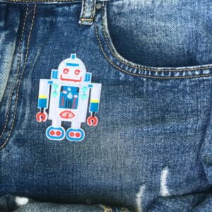 Hvit robot Strykemerke bukser